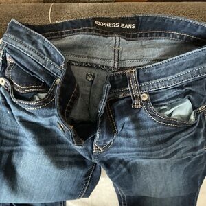 Express Women's Dark Blue Skinny Jeans